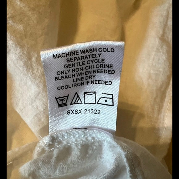 Mud Pie White Eyelet Dress Juniors Large Boho Cottagecore - Picture 7 of 8